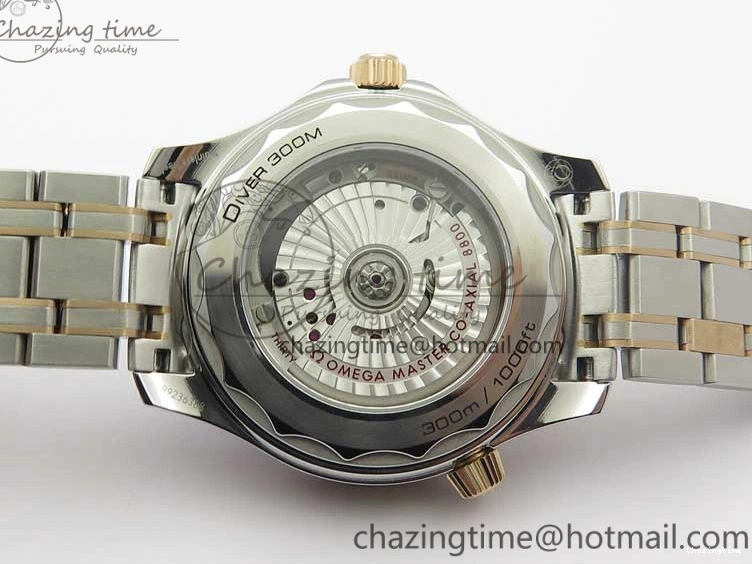 1223 2018 Seamaster Diver 300M SS RG VSF 1:1 Best Edition RG Bezel Blue Dial on SS RG Bracelet A Sleek 7925